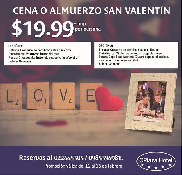 San Valentín en BW CPlaza Hotel 2018