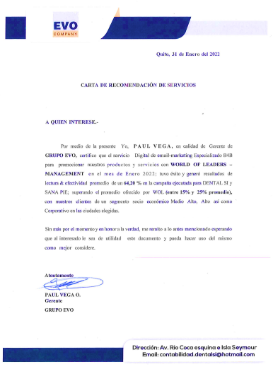 Certificacion Grupo EVO