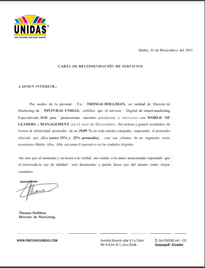 Certificacion Pinturas Unidas 2021