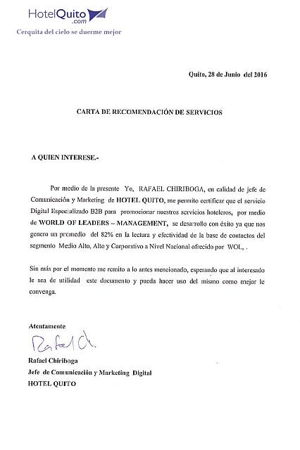 RECOMENDACION HOTEL QUITO