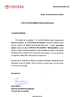 CERTIFICACION TOYOTA ECUADOR
